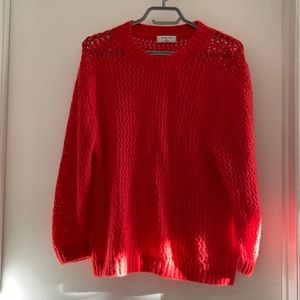 NWOT Babaton wool fishnet sweater